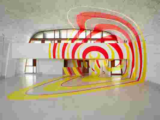 Felice Varini Adds a Vibrant Art Installation to Corbusier’s Unité d’Habitation