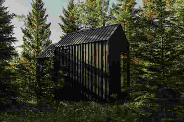Two DIYers built this off-grid micro-cabin from repurposed steel and recycled building material for almost no cost!