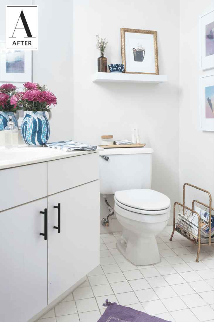 A Boring Rental Bathroom Gets a Totally Reversible Makeover