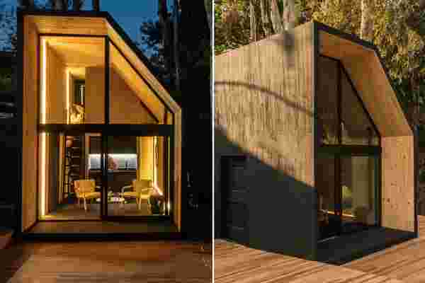 This cabin can easily transported to remote places & reduces construction carbon emissions!